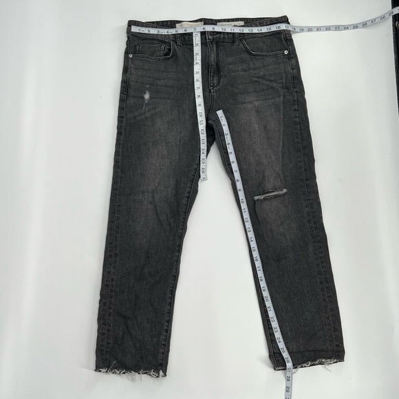 Pilcro and The Letterpress Black Slim Boyfriend Rough Hem Jeans Size 31 Women's - Picture 5 of 7